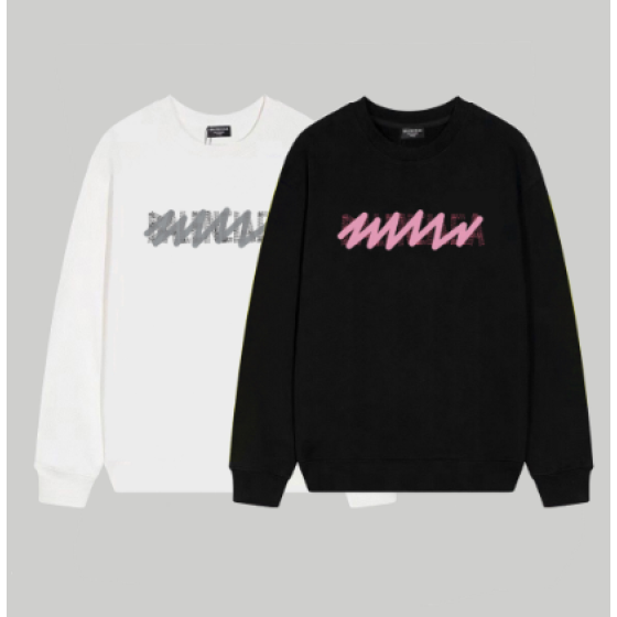 Balenciaga 23S New Unique Graffiti Print Crew Neck Sweatshirt
